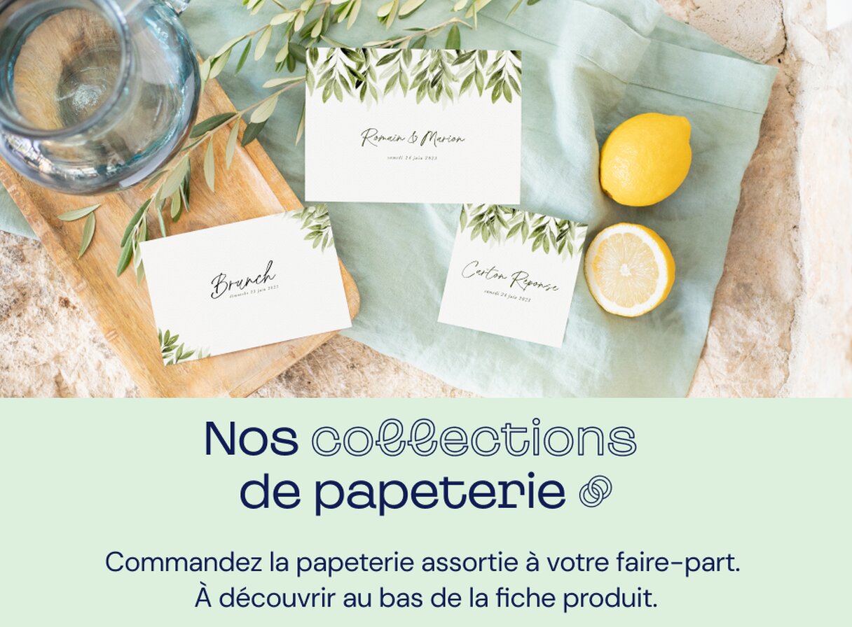 Collection papeterie de mariage