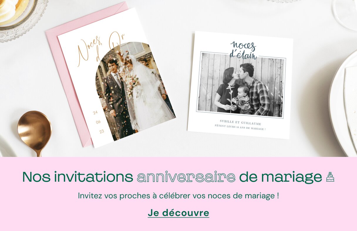 Invitation anniversaire de mariage