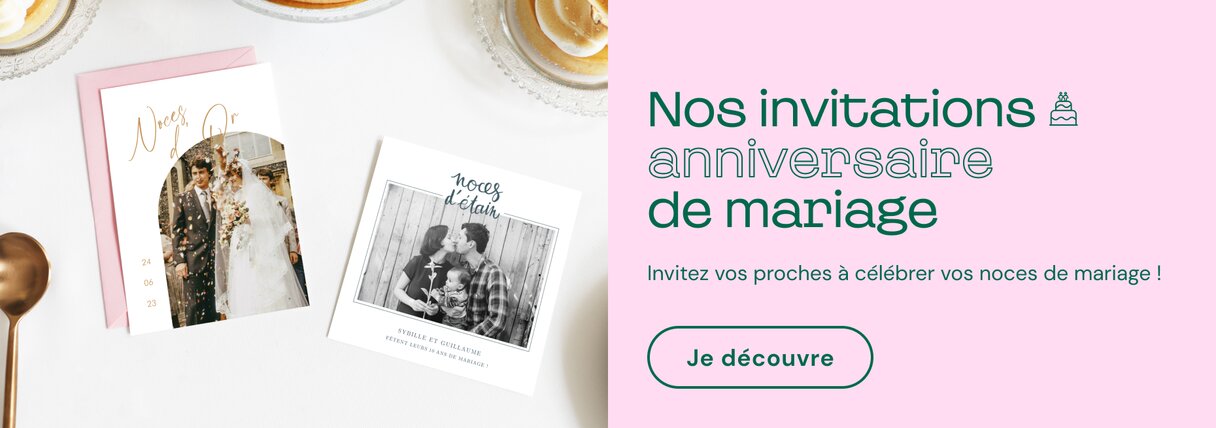 Invitation anniversaire de mariage