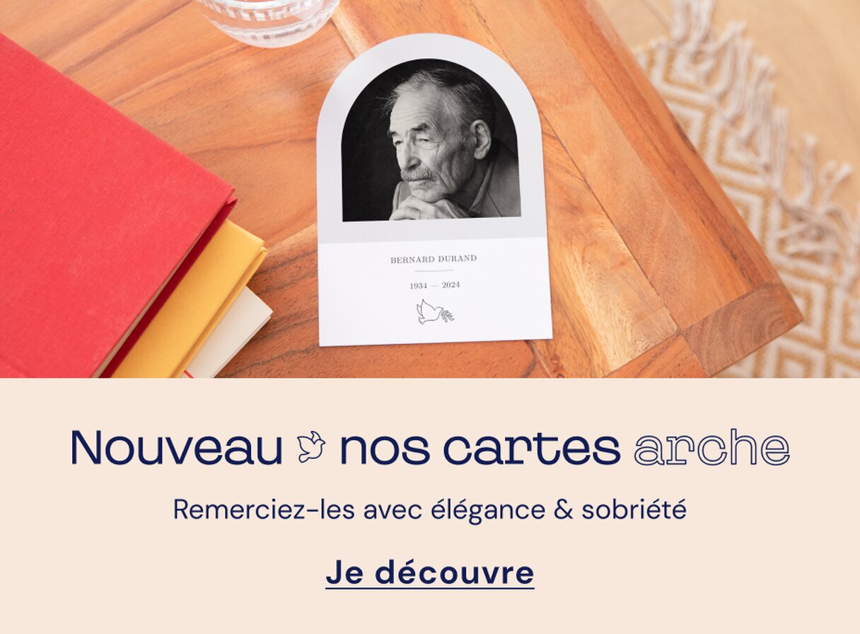 Carte décès format arche