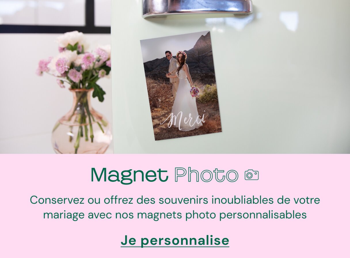Remerciement mariage magnétique