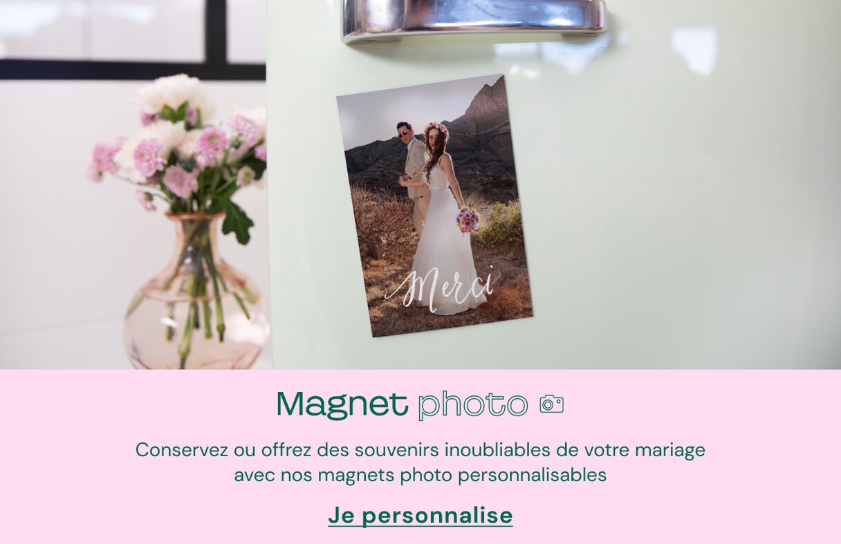 Remerciement mariage magnétique