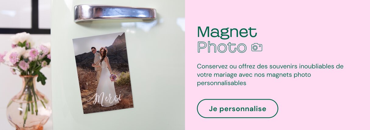 Remerciement mariage magnétique