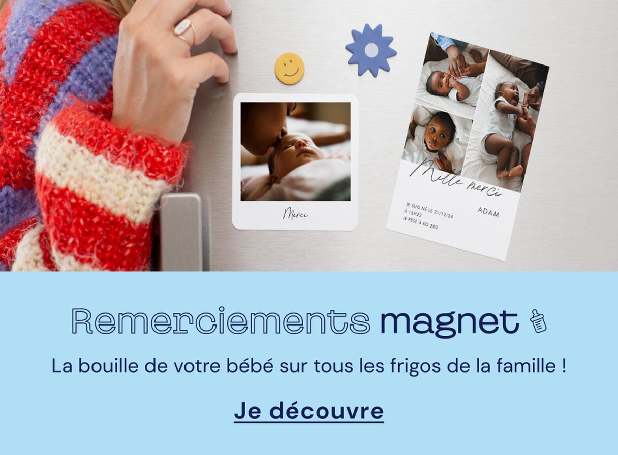 Remerciement naissance magnétique