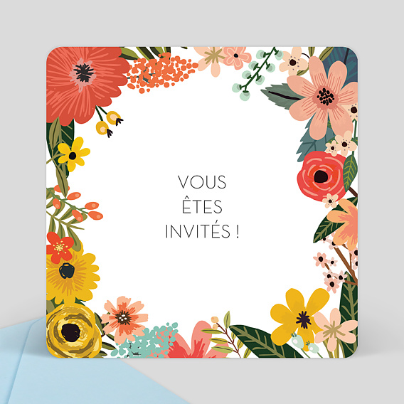 Invitation Anniversaire Bouquet Printanier Popcarte