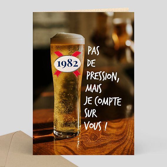 Invitation Anniversaire Biere Pression Popcarte