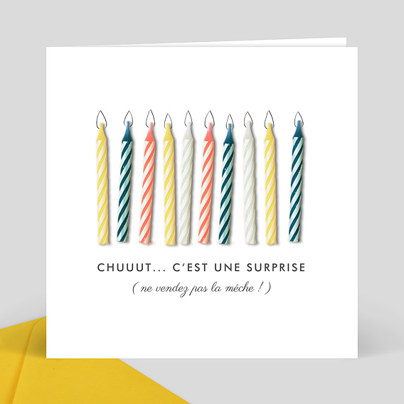 Invitation Anniversaire Surprise Popcarte