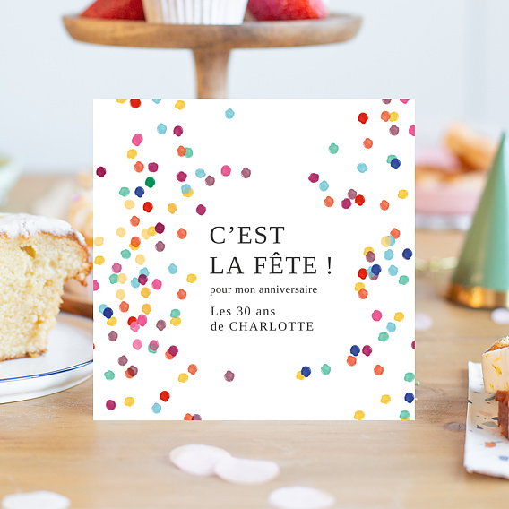 Carte d'invitation anniversaire Joueur - Popcarte
