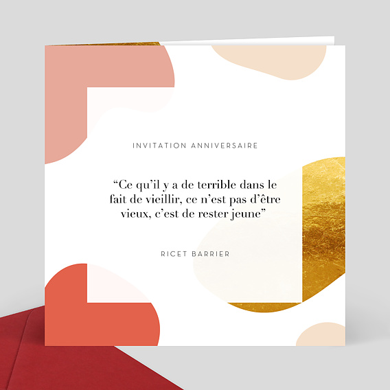 Invitation Anniversaire Couleurs D Ete Popcarte