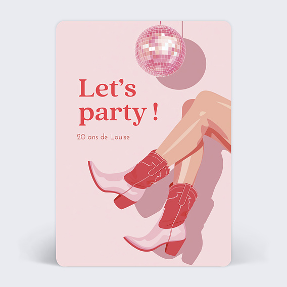 Invitation Anniversaire Adulte Cowgirl show