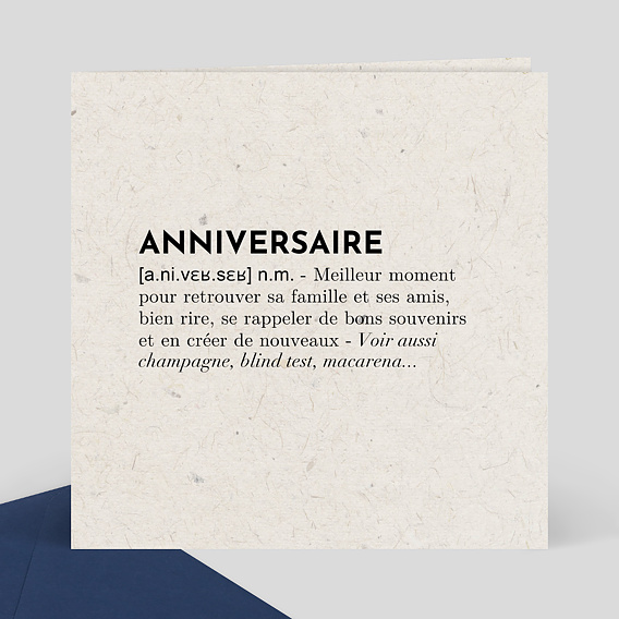 Invitation Anniversaire Dictionnaire Popcarte