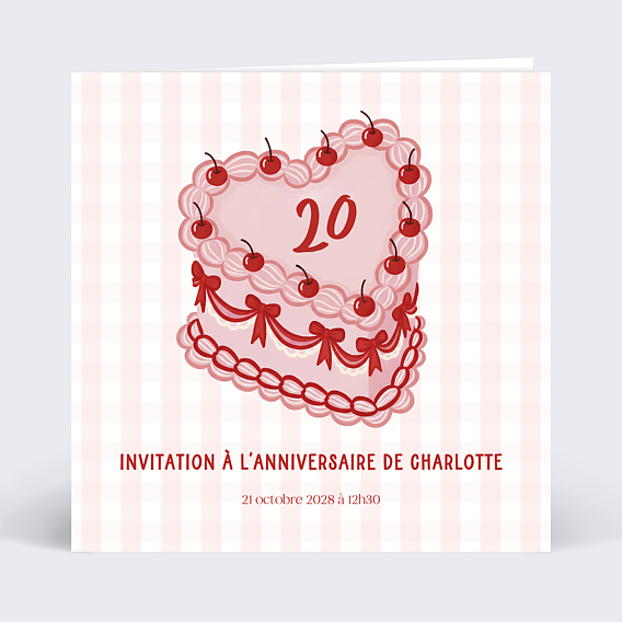 Invitation anniversaire Gâteau glacé