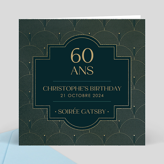 Invitation anniversaire Gatsby