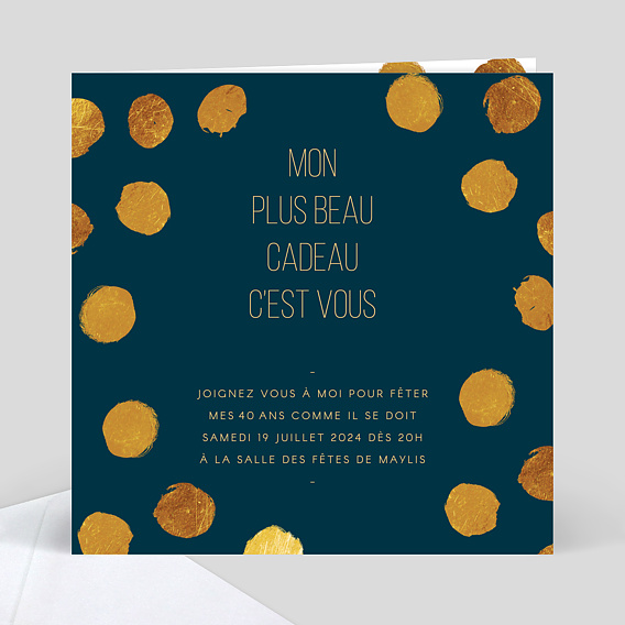 Invitation Anniversaire Adulte Graphique Chic Popcarte