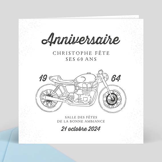 Carte Anniversaire 60 ans - Popcarte
