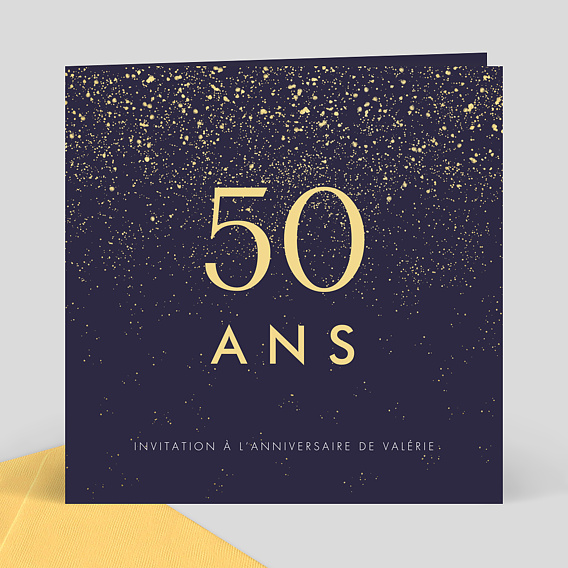 Invitation Anniversaire 50 ans - Popcarte