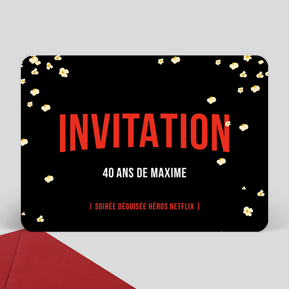 Invitation anniversaire Héros de Séries