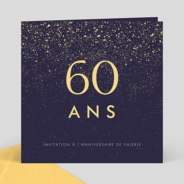 Invitation Anniversaire 60 ans - Popcarte