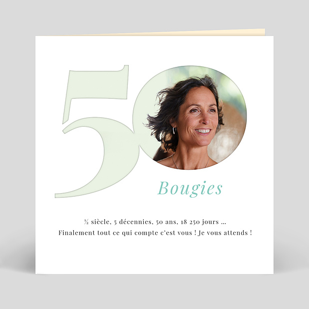 Invitation Anniversaire Decoupe 50 Popcarte