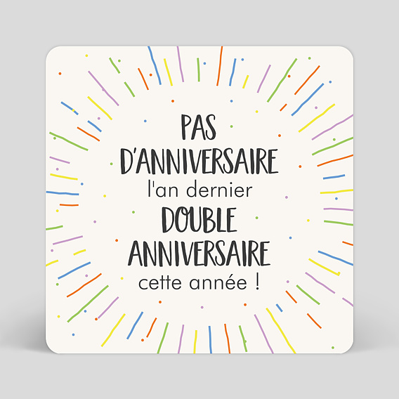 Invitation anniversaire Deux Anniversaires