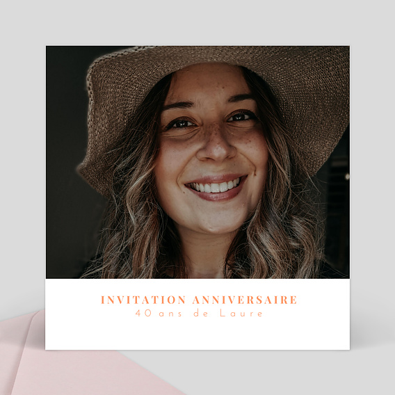 Invitation anniversaire Simplicité