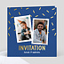 Invitation anniversaire Paillettes Plats