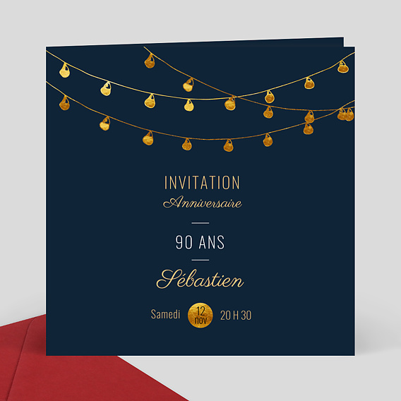 Invitation anniversaire Guinguette simple