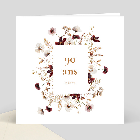 Invitation anniversaire Jardin Sauvage