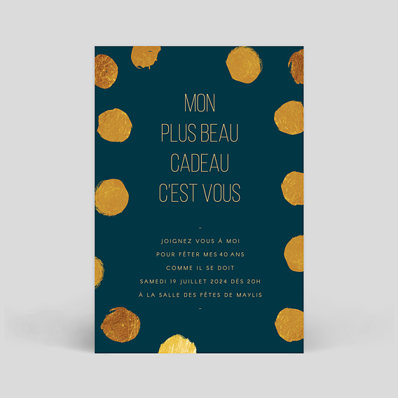 Invitation anniversaire Adulte Graphique Chic