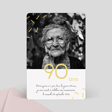 Invitation Anniversaire 90 Ans Popcarte