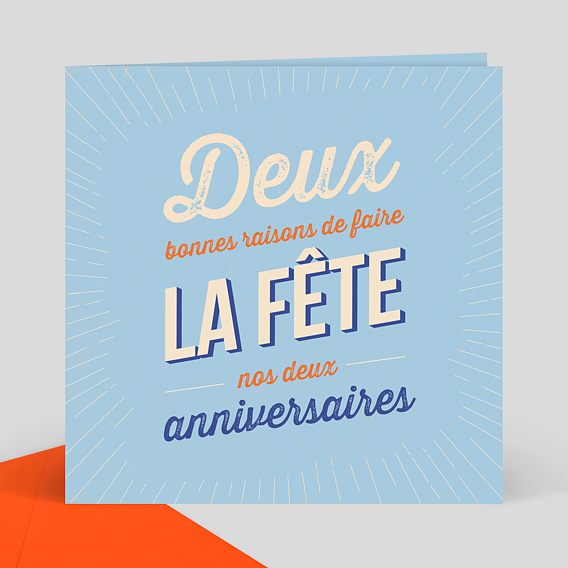 Invitation anniversaire 2 Bonnes Raisons