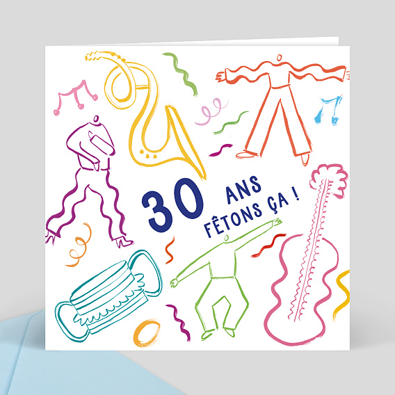 Invitation anniversaire Jazz