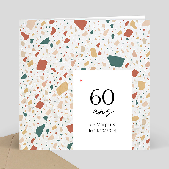 Invitation anniversaire Terrazzo