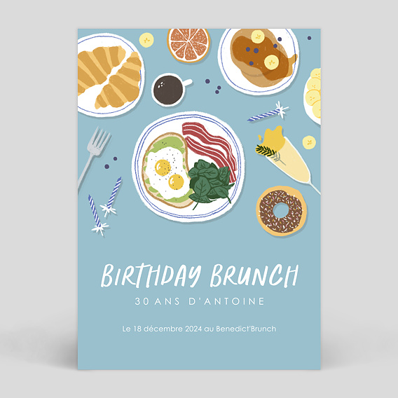 Invitation anniversaire Brunch