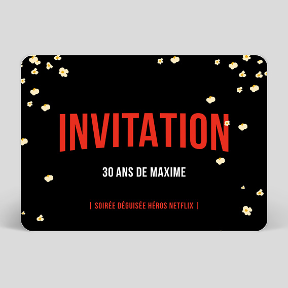 Invitation anniversaire Héros de Séries