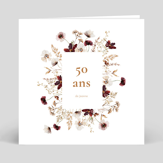 Invitation anniversaire Jardin Sauvage