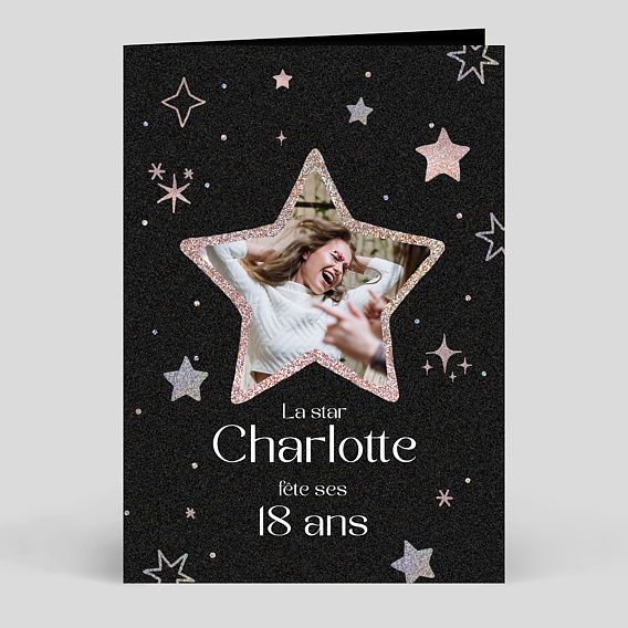 Invitation anniversaire Silver Star