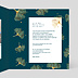 Invitation anniversaire Délicats Ginkgos Intérieur Droit