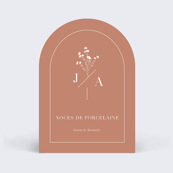 Invitation anniversaire mariage Botanica