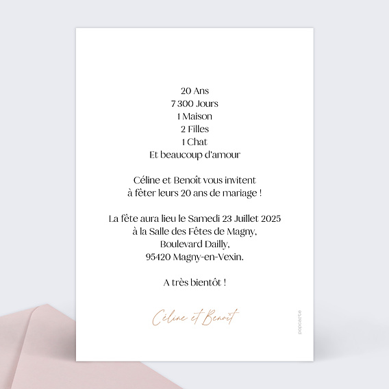 Invitation Anniversaire Mariage Couronne Printanière