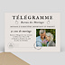 Invitation anniversaire mariage Télégramme