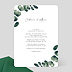 Invitation anniversaire mariage Branche d'Eucalyptus Verso