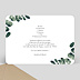 Invitation anniversaire mariage Branche d’Eucalyptus Verso