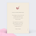 Invitation anniversaire mariage Esprit Floral Verso