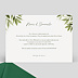 Invitation anniversaire mariage Lauriers Suspendus Verso