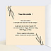 Invitation anniversaire mariage Année en grand avec Graines Intérieur Gauche