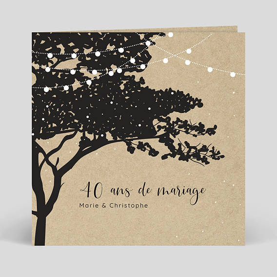 Invitation anniversaire mariage Arbre