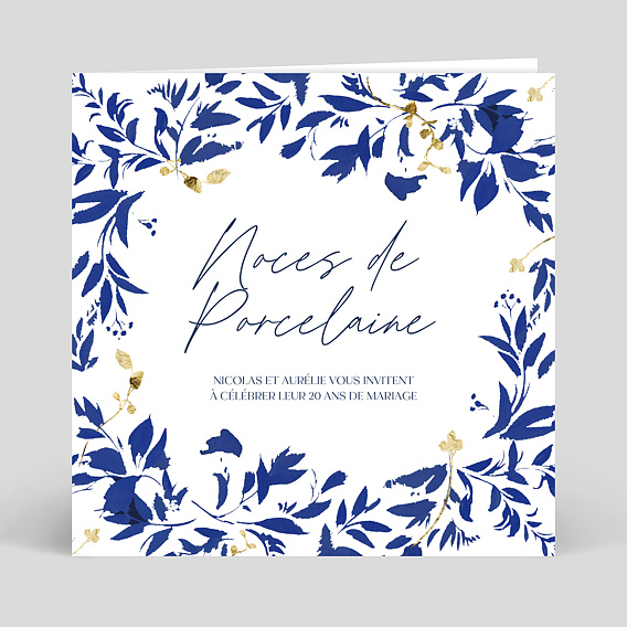 Invitation anniversaire mariage Esprit Azulejos