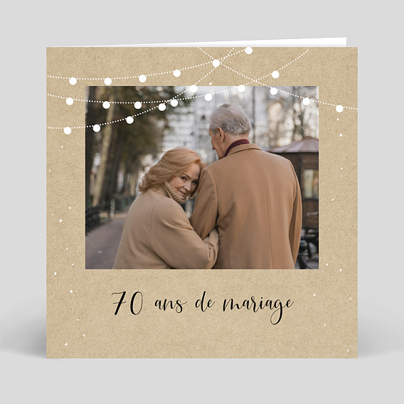 Invitation anniversaire mariage Guirlandes