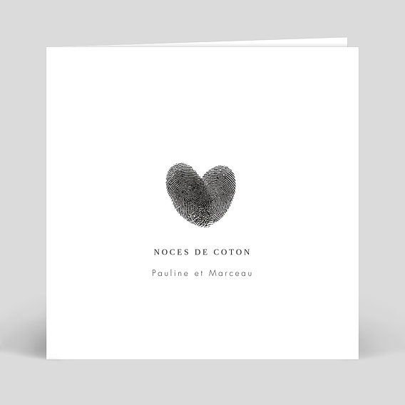 Invitation anniversaire mariage Petit Coeur